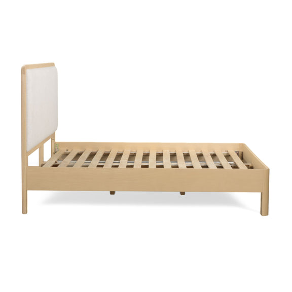 Rafaelle Natural Solid Ash Bed - Cream,Natural