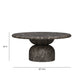Cynthia 36" Concrete Indoor/Outdoor Coffee Table - Dark Emperador Marble