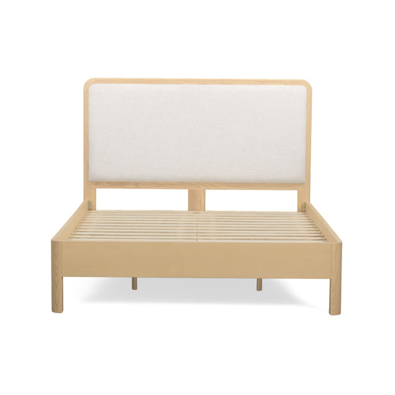 Rafaelle Natural Solid Ash Bed - Cream,Natural