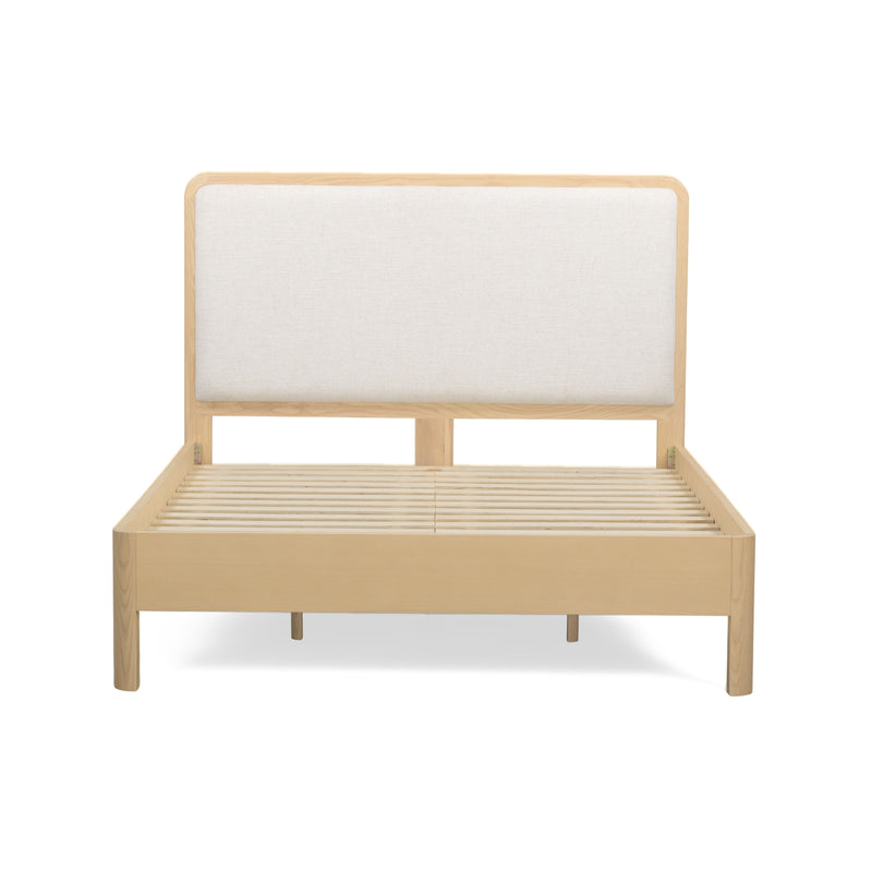 Rafaelle Natural Solid Ash Bed - Cream,Natural