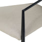 Forte Cream Linen Forged Iron Dining Chair