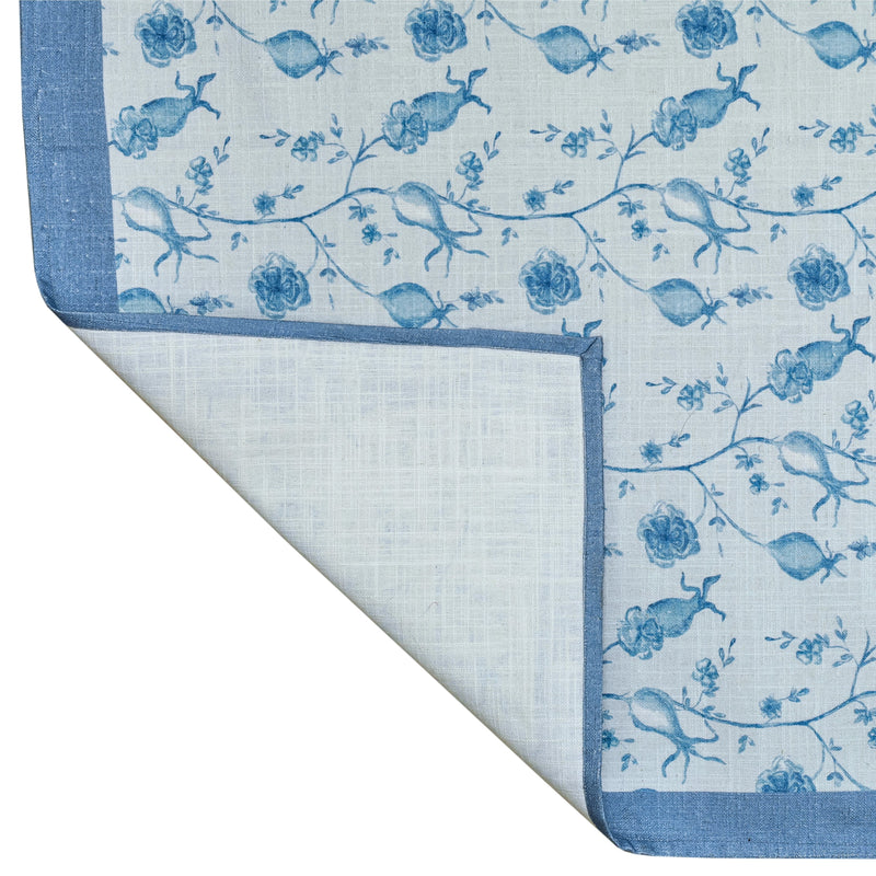 Dolce Natural Cotton Table Cloth - Baby Blue / 70" x 160"