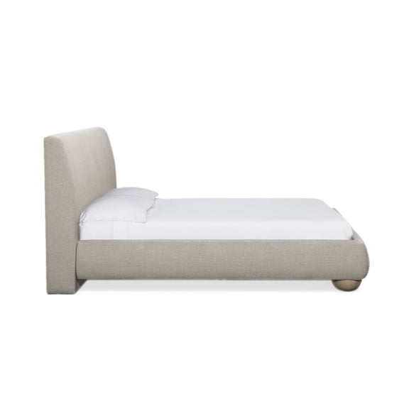 Rayne Textured Fabric Bed - Cream