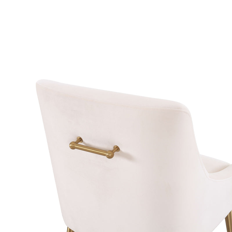 Beatrix Performance Velvet Dining Chair - Cream