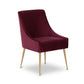 Beatrix Performance Velvet Dining Chair - Burgundy