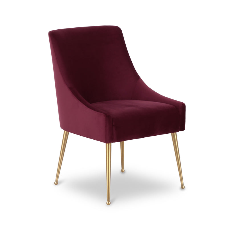 Beatrix Performance Velvet Dining Chair - Burgundy