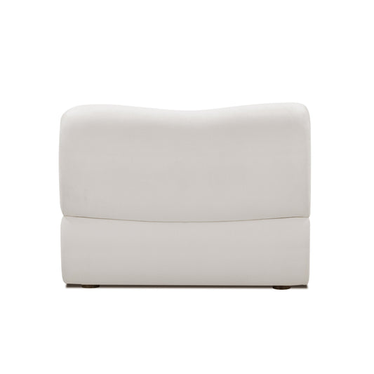 Zenith Contract-Grade Upcycled Fabric Armless Chair - Cream