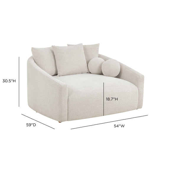 Hanim 54" Daybed - Cream