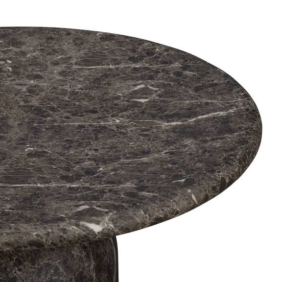 Cynthia 36" Concrete Indoor/Outdoor Coffee Table - Dark Emperador Marble