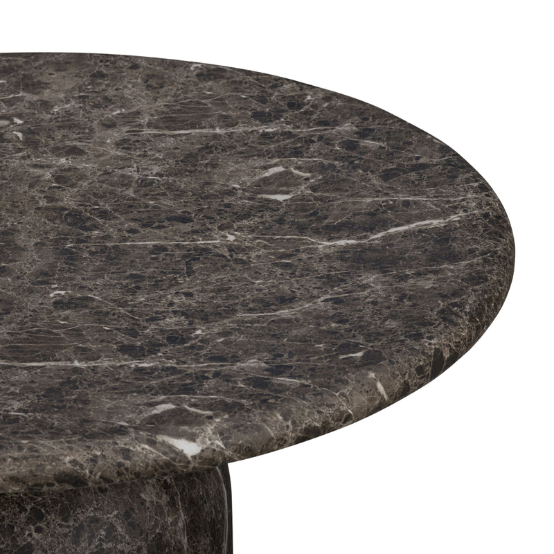 Cynthia 36" Concrete Indoor/Outdoor Coffee Table - Dark Emperador Marble