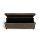 Abby 52" Nubby Fabric Storage Bench - Brown