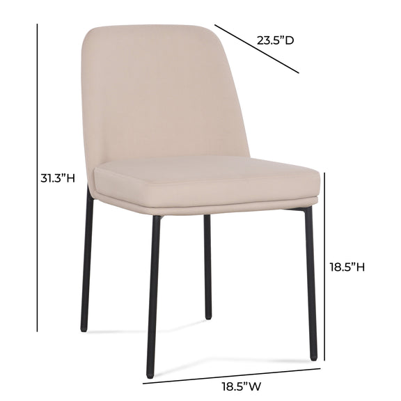 Sydney Performance Velvet Dining Chair - Set of 2 - Taupe