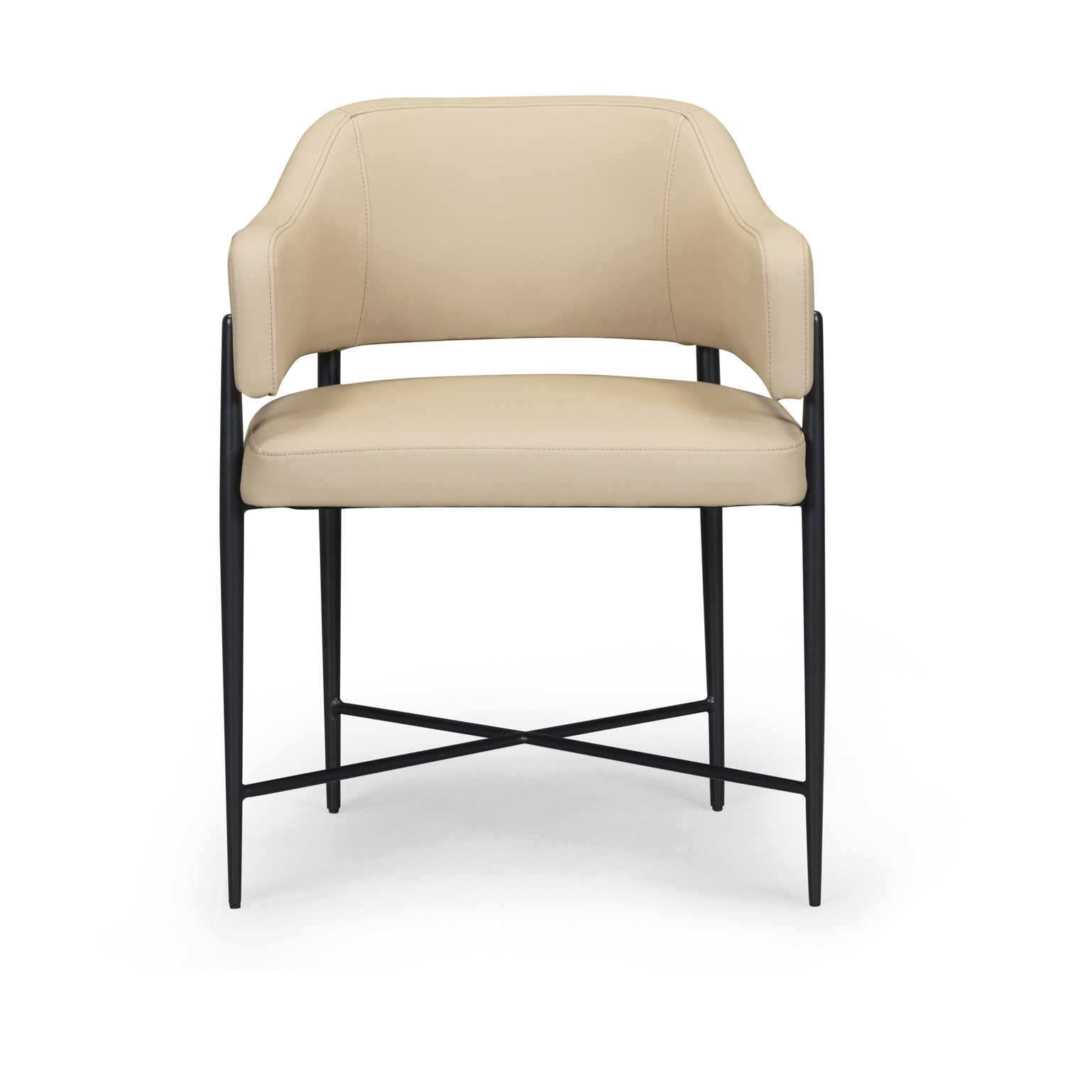 Sezanne Contract-Grade Vegan Leather Dining Chair - Taupe