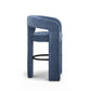 Malone Performance Chenille Stool - Blue Denim / Bar Height