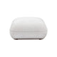 Arezza Stone White Contract-Grade Basketweave Chenille Ottoman