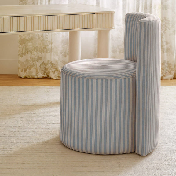 Alyssa Rolling Desk Chair - Blue