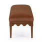 Oodle 56.5" Performance Vegan Mohair Bench - Bronze / Walnut