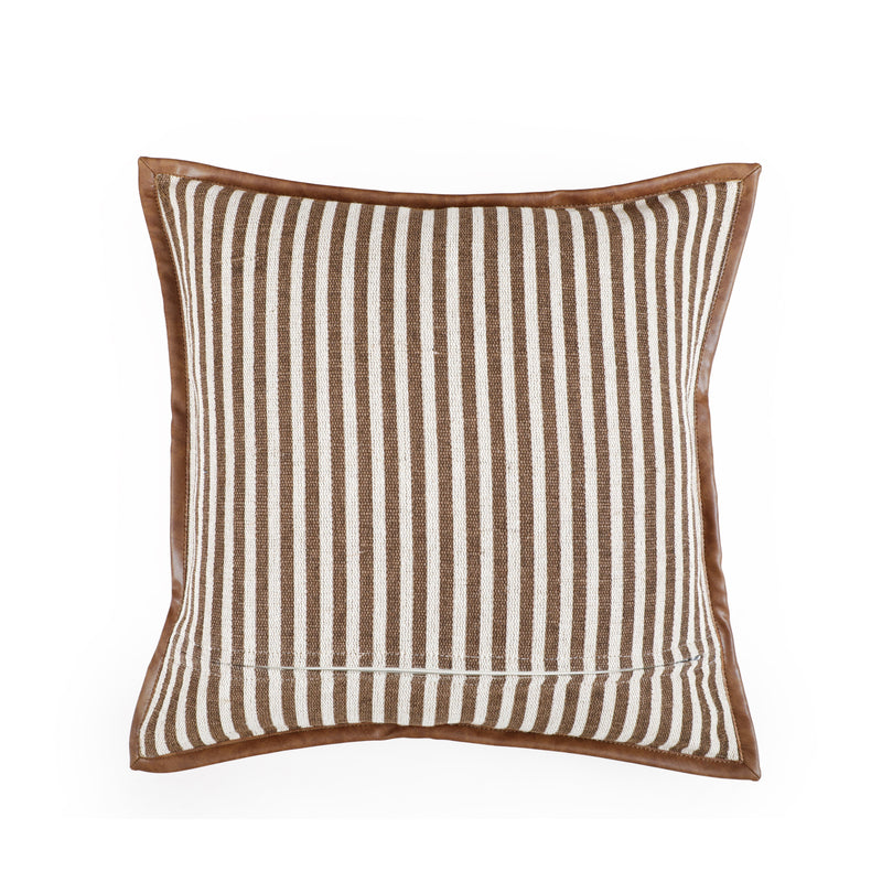 Kora 20" Cotton Jute Contract-Grade Throw Pillow - Brown / With Insert