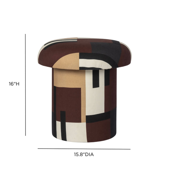 Lucy Mushroom Stool - Mud Brown