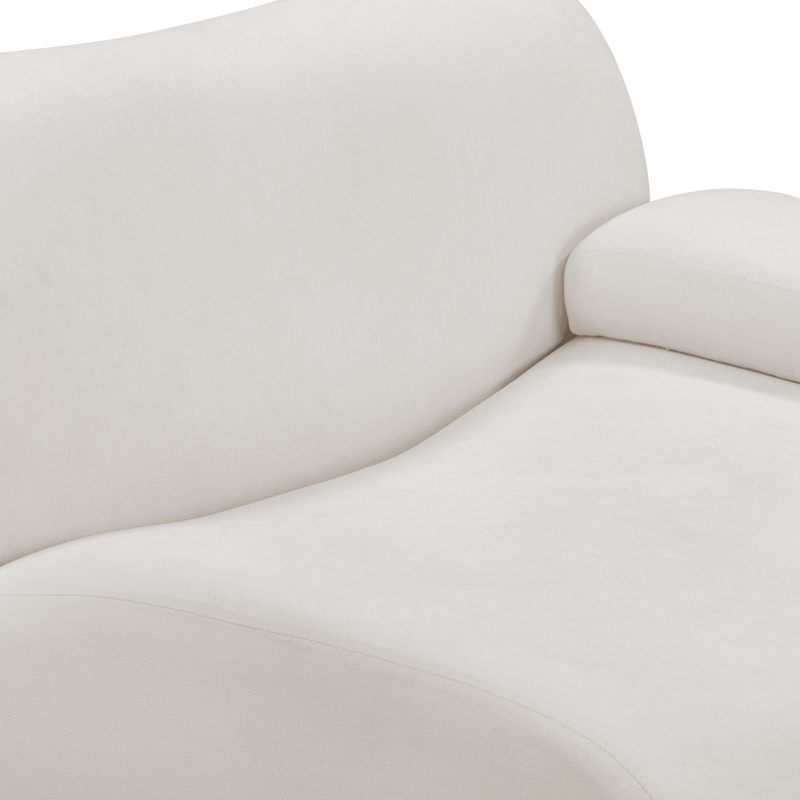 Zenith Contract-Grade Upcycled Fabric Corner Chair - Cream / RAF