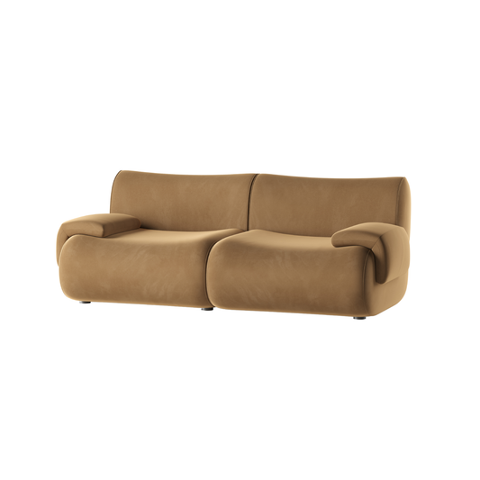 Zenith 80" Modular Loveseat - Brown