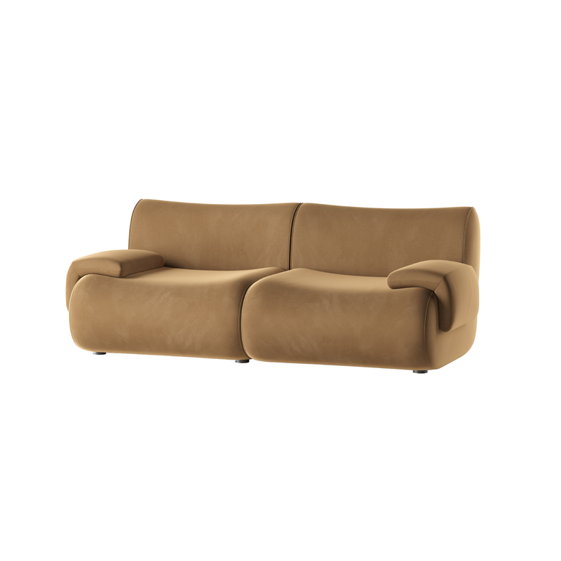 Zenith 80" Modular Loveseat - Brown
