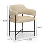 Sezanne Contract-Grade Vegan Leather Dining Chair - Taupe