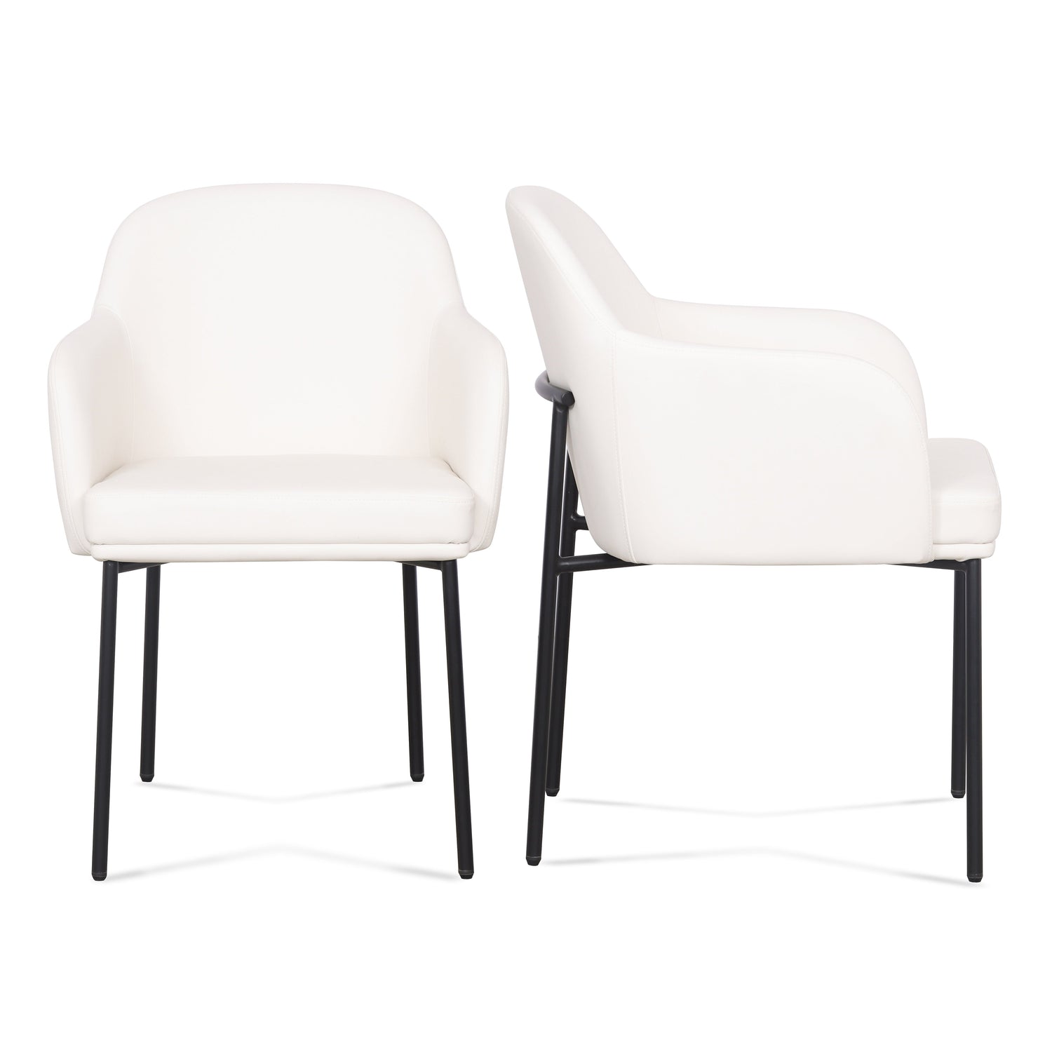 Sydney Performance Vegan Leather Armchair - Set of 2 - Cream