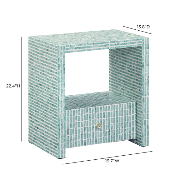 Tia 20" Mother of Pearl Nightstand