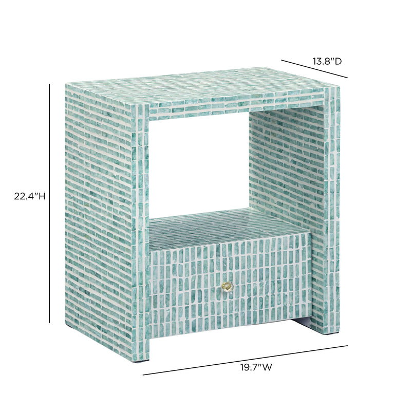Tia 20" Mother of Pearl Nightstand