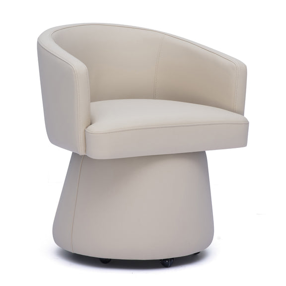 Kristen Rolling Desk Chair - Beige