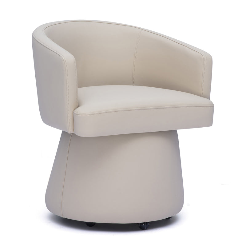Kristen Rolling Desk Chair - Beige