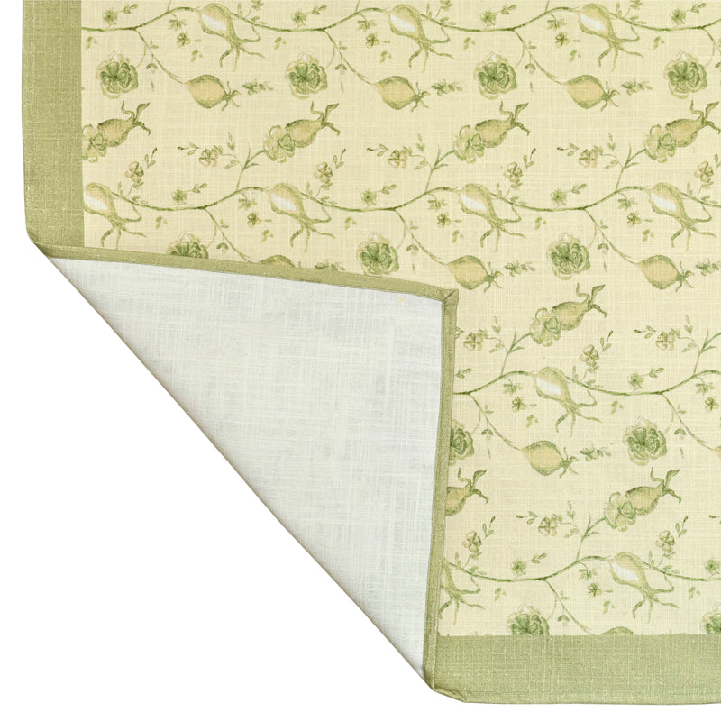 Dolce Natural Cotton Table Cloth - Olive Green / 70" x 140"