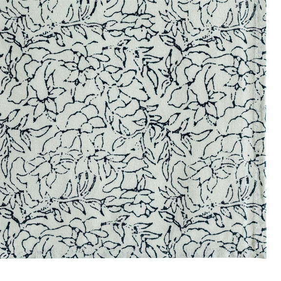 Crissy Cotton Canvas Printed Napkins - Set of 4 - Black and White