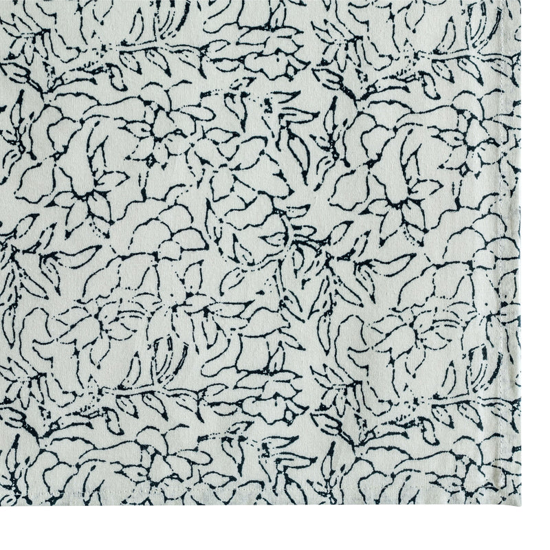 Crissy Cotton Canvas Printed Napkins - Set of 4 - Black and White