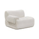 Zenith Contract-Grade Upcycled Fabric Corner Chair - Cream / LAF