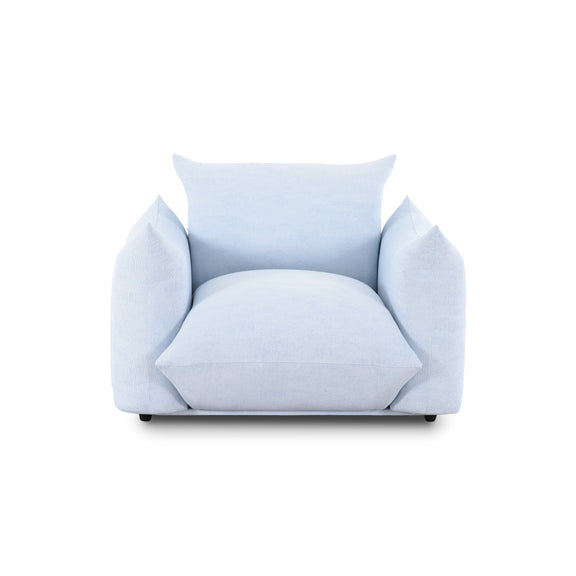 Saint Tropez Stuffed Indoor/Outdoor Armchair - Light Blue