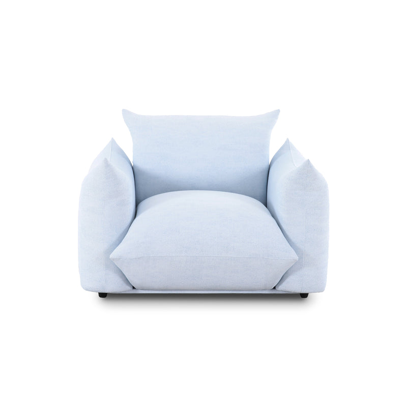 Saint Tropez Stuffed Indoor/Outdoor Armchair - Light Blue