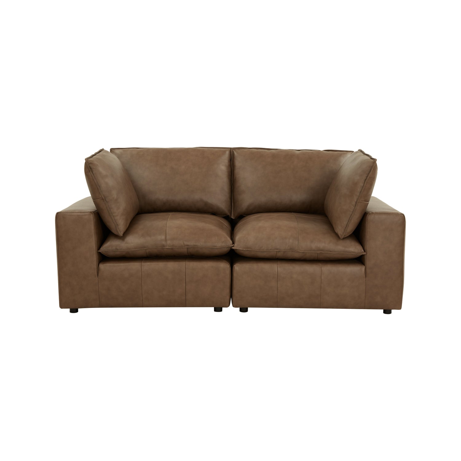 Cali 80" Modular Loveseat - Brown