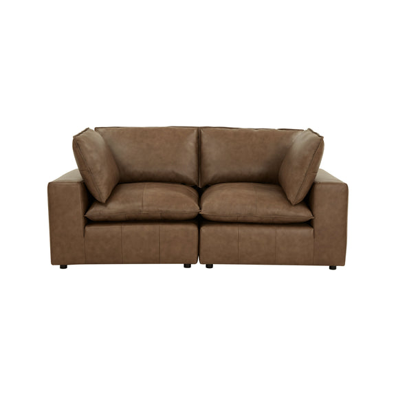 Cali 80" Modular Loveseat - Brown
