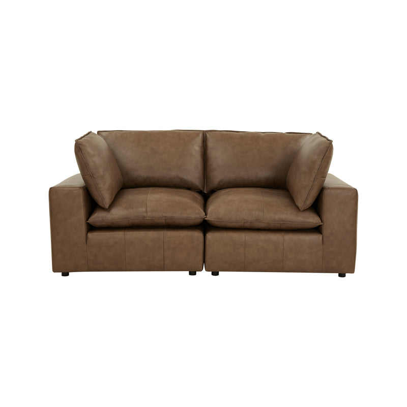 Cali 80" Modular Loveseat - Brown