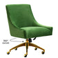 Beatrix Performance Velvet Office Swivel Chair - Green