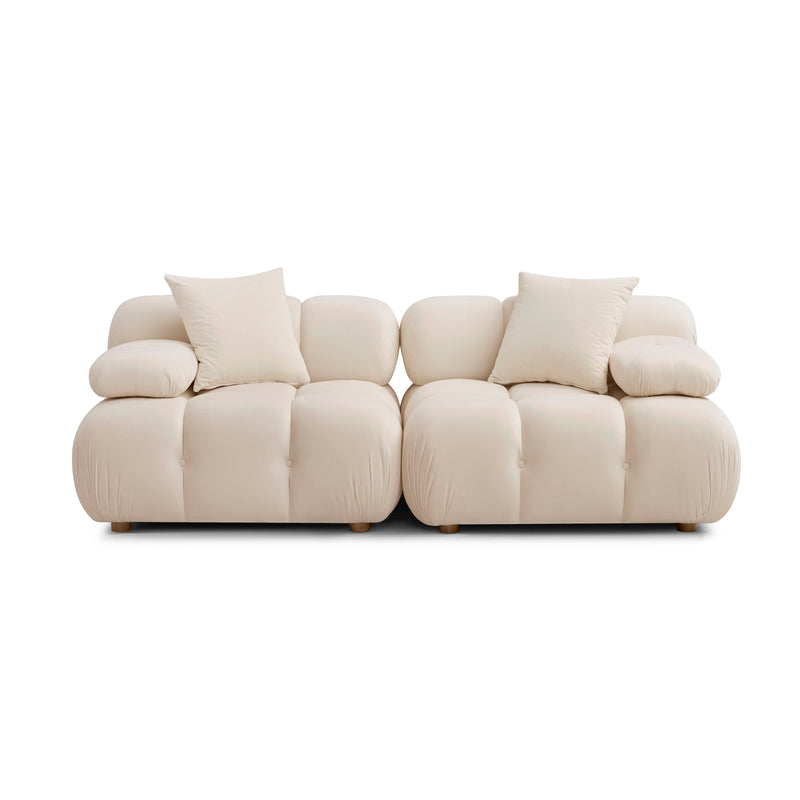 Calliope 79" Modular Loveseat - Off-White