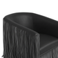 Shag Me Performance Vegan Leather Swivel Accent Chair - Black and White