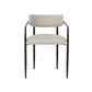 Forte Cream Linen Forged Iron Dining Chair
