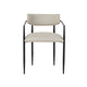 Forte Cream Linen Forged Iron Dining Chair