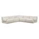 Zenith 5-Piece Contract-Grade Upcycled Fabric Modular L-Sectional - Cream