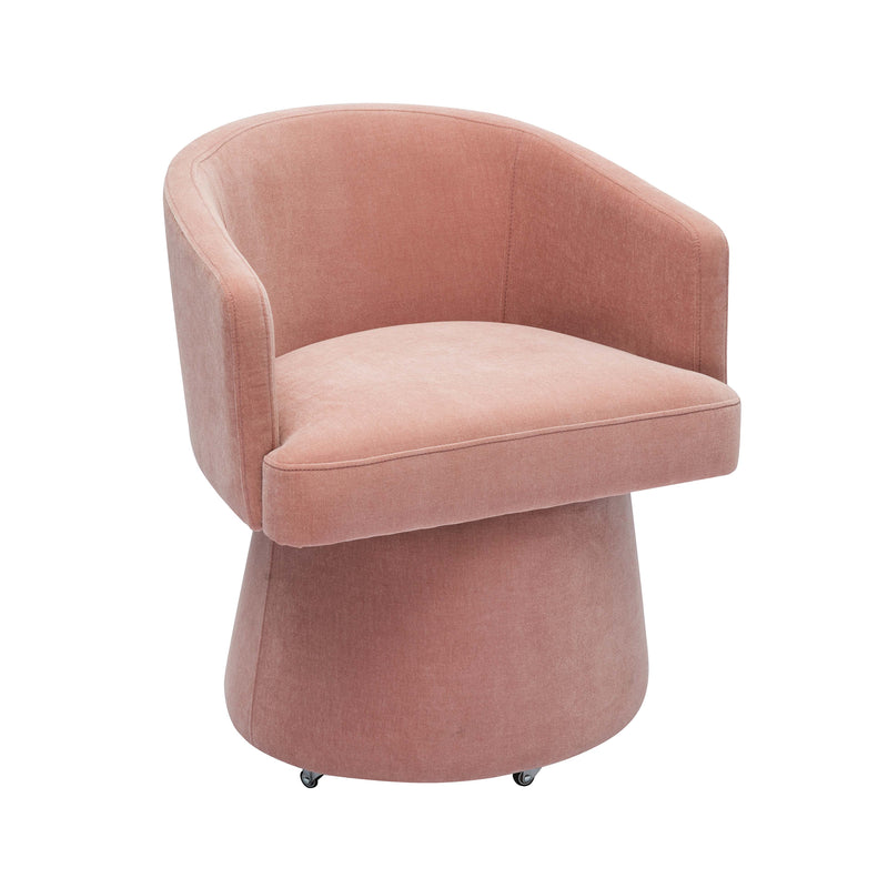 Kristen Rolling Desk Chair - Pink