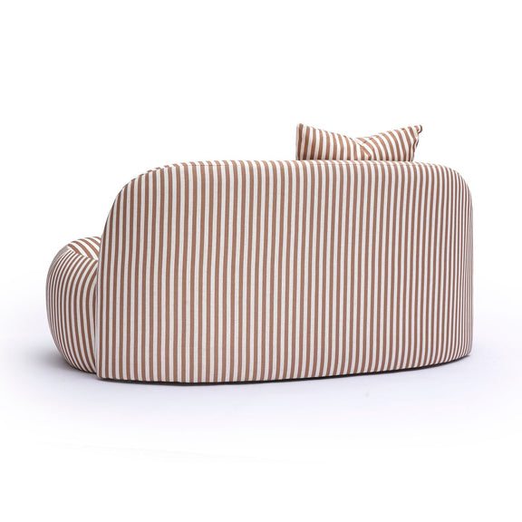 Carraway 59" Loveseat - Brown Stripes