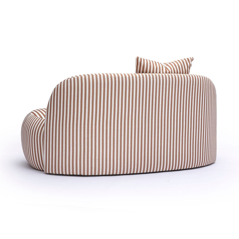 Carraway 59" Loveseat - Brown Stripes